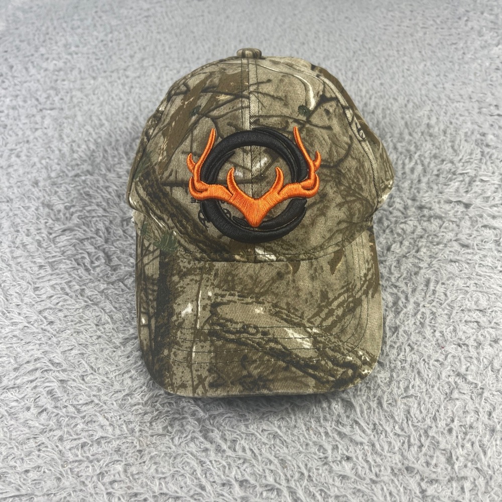 Browning Camo Baseball Hat Orange Buckmark Logo Adjustable Camouflage Cap
